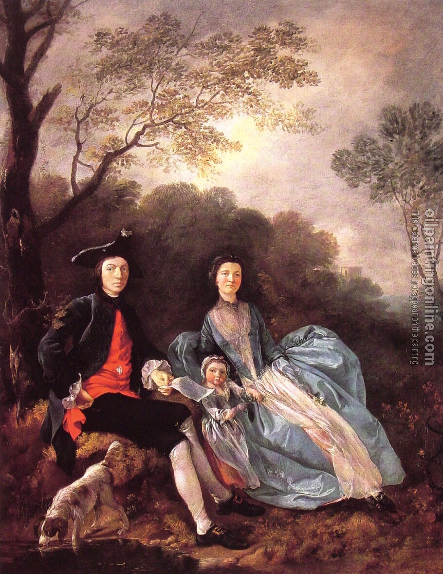 Gainsborough, Thomas - Portrait of the Artist with his Wife and Daughter